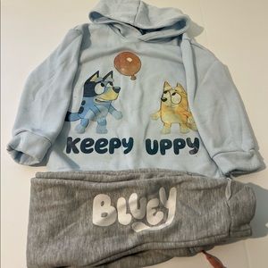 Bluey Fleece Hoodie & Pants Set- Keepy Uppy! 🎈Size 5/6
